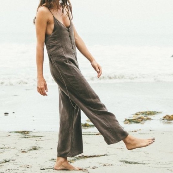 Ozma Pants - Ozma of California Cupro Cypress Jumpsuit - S